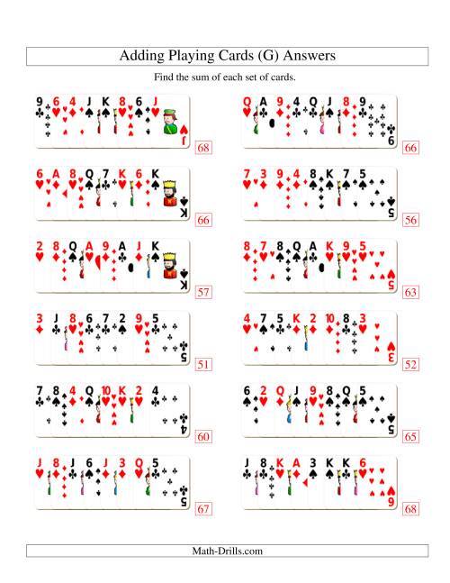 The Adding 8 Playing Cards (G) Math Worksheet Page 2
