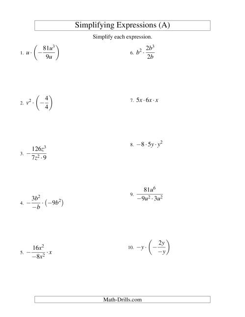 simplifying-algebraic-expressions-with-one-variable-and-three-terms-multiplication-and-division