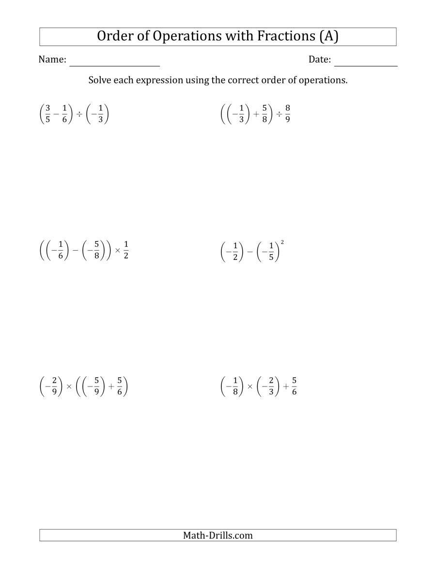 order-of-operations-with-negative-and-positive-fractions-two-steps-a