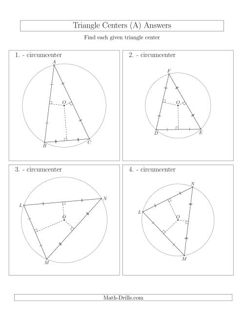 The Contructing Circumcenters for Acute and Obtuse Triangles (A) Math Worksheet Page 2