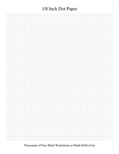 The 8 Dots per Inch Dot Paper (Grey) Math Worksheet