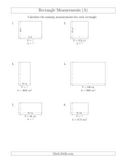 Calculating Various Rectangle Measurements (Larger Whole Numbers)