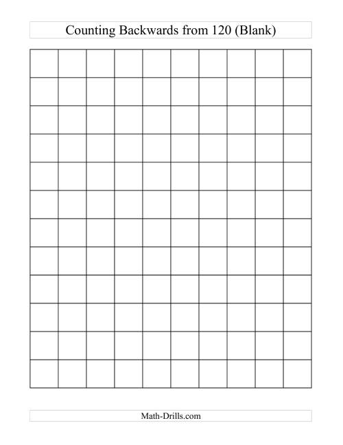 Backwards 120 Chart (Blank) (C)