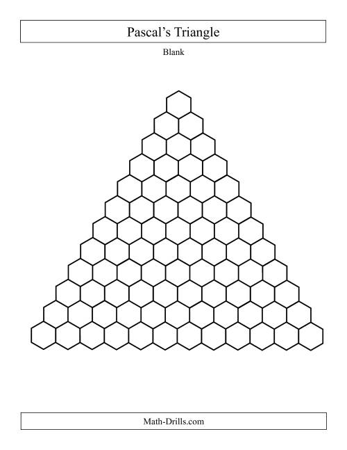 The Pascal's Triangle -- Blank (B) Math Worksheet