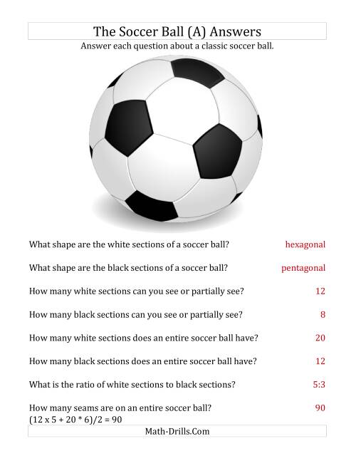 The World Cup Math -- The Soccer Ball (A) Math Worksheet Page 2