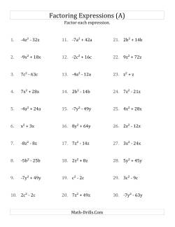 Factoring Non-Quadratic Expressions with All Squares, Simple Coefficients, and Negative and Positive Multipliers