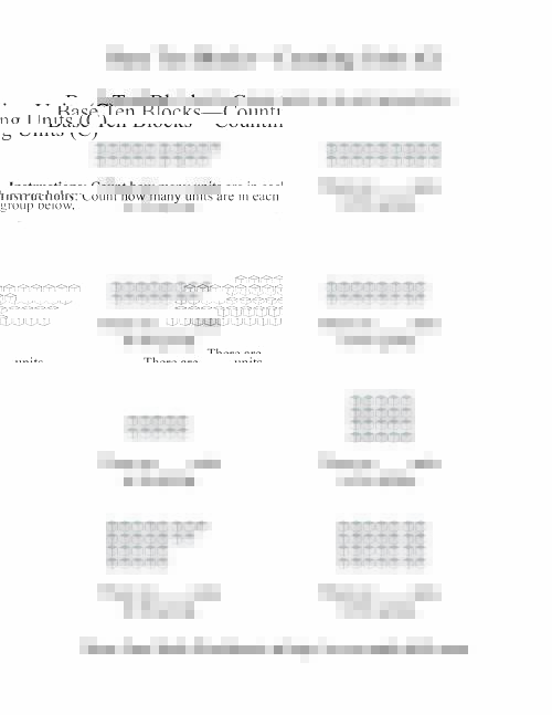 The Counting Units (C) Math Worksheet