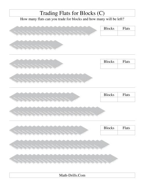 The Trading Flats for Blocks (C) Math Worksheet