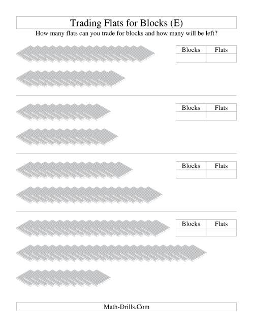 The Trading Flats for Blocks (E) Math Worksheet