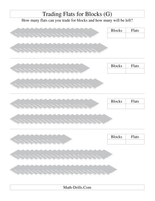 The Trading Flats for Blocks (G) Math Worksheet