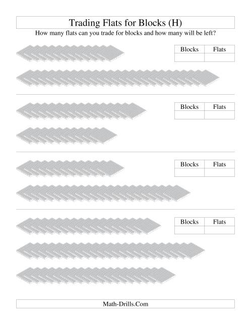 The Trading Flats for Blocks (H) Math Worksheet