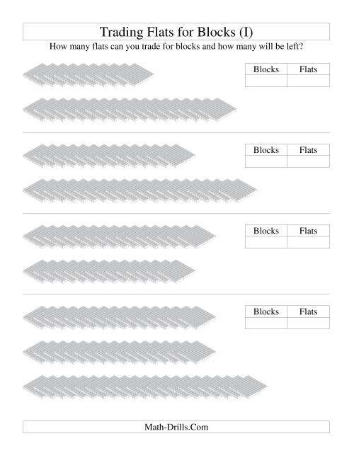 The Trading Flats for Blocks (I) Math Worksheet
