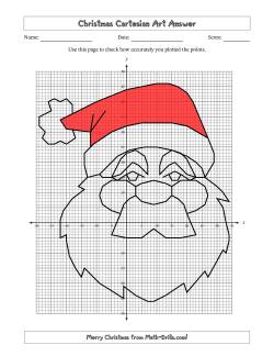 Christmas Cartesian Art Santa