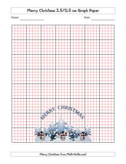 Merry Christmas 2.5 cm / 0.5 cm Graph Paper