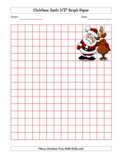 Christmas Santa 1/2 Inch Graph Paper