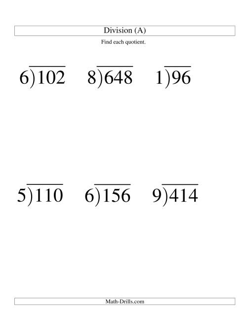 long-division-one-digit-divisor-and-a-one-digit-quotient-division-by-one-digit-with-remainders