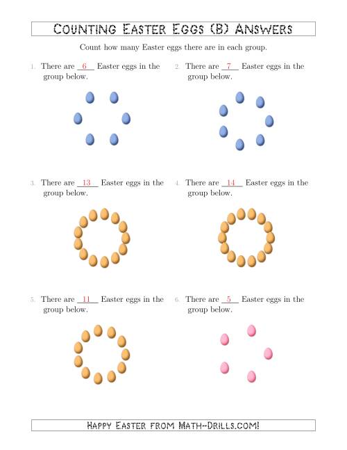 The Counting Easter Eggs in Circular Arrangements (B) Math Worksheet Page 2