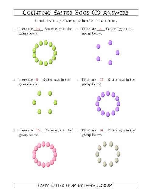 The Counting Easter Eggs in Circular Arrangements (C) Math Worksheet Page 2