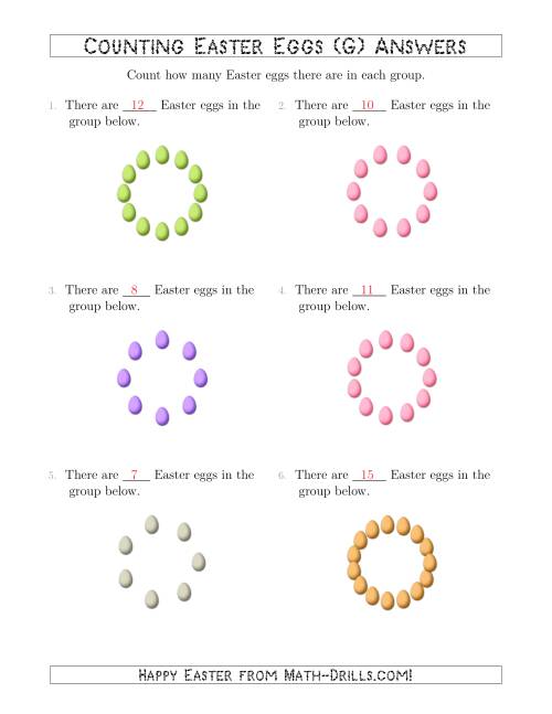 The Counting Easter Eggs in Circular Arrangements (G) Math Worksheet Page 2