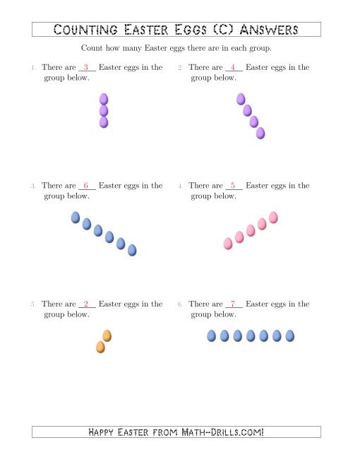 The Counting Easter Eggs in Linear Arrangements (C) Math Worksheet Page 2