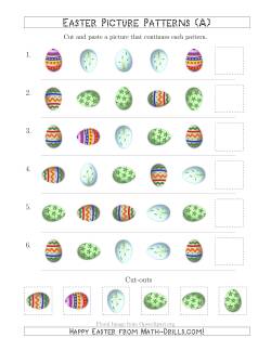 Easter Egg Picture Patterns with Shape and Rotation Attributes