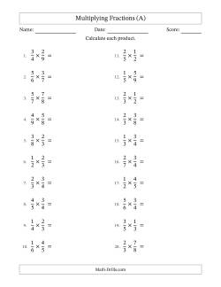 Multiplying Two Proper Fractions with All Simplification