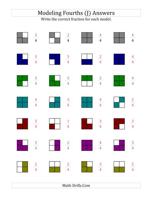 The Fourths Models (Color Version) (J) Math Worksheet Page 2