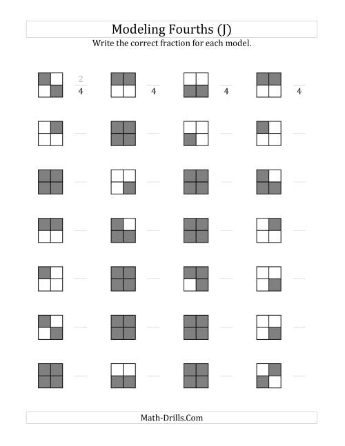 The Fourths Models (Grey Version) (J) Math Worksheet