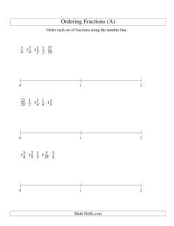 comparing fractions benchmarks worksheet