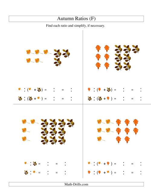 The Autumn Picture Ratios (F) Math Worksheet