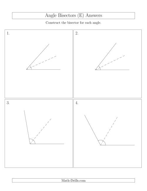 The Angle Bisectors with One Horizontal Segment (E) Math Worksheet Page 2