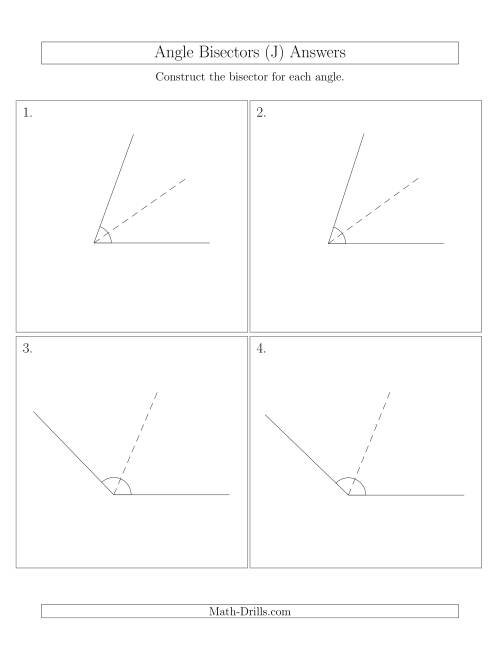 The Angle Bisectors with One Horizontal Segment (J) Math Worksheet Page 2