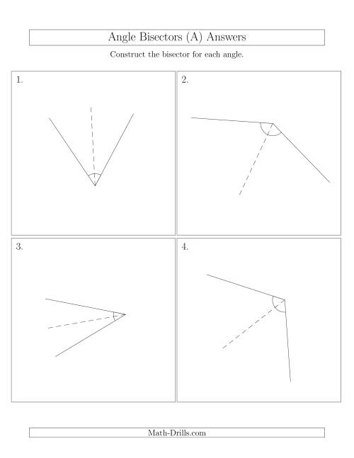 The Angle Bisectors with Randomly Rotated Angles (A) Math Worksheet Page 2