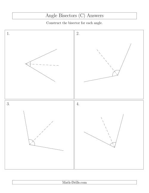 The Angle Bisectors with Randomly Rotated Angles (C) Math Worksheet Page 2
