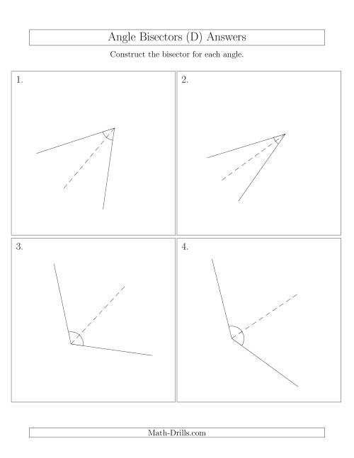 The Angle Bisectors with Randomly Rotated Angles (D) Math Worksheet Page 2
