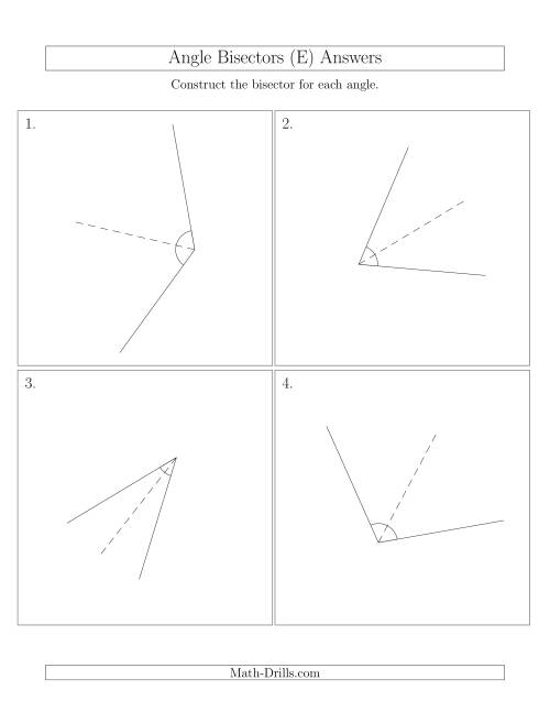 The Angle Bisectors with Randomly Rotated Angles (E) Math Worksheet Page 2
