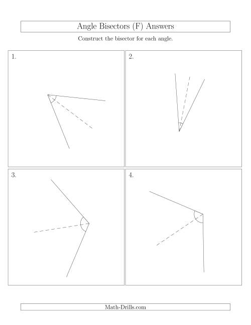 The Angle Bisectors with Randomly Rotated Angles (F) Math Worksheet Page 2