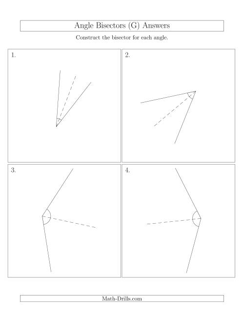 The Angle Bisectors with Randomly Rotated Angles (G) Math Worksheet Page 2
