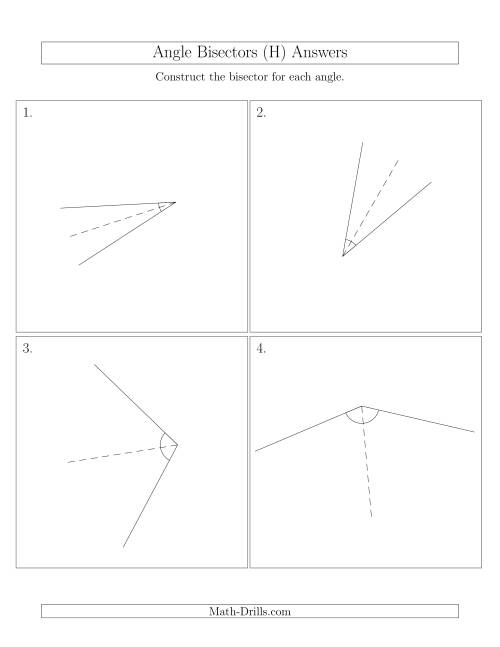 The Angle Bisectors with Randomly Rotated Angles (H) Math Worksheet Page 2
