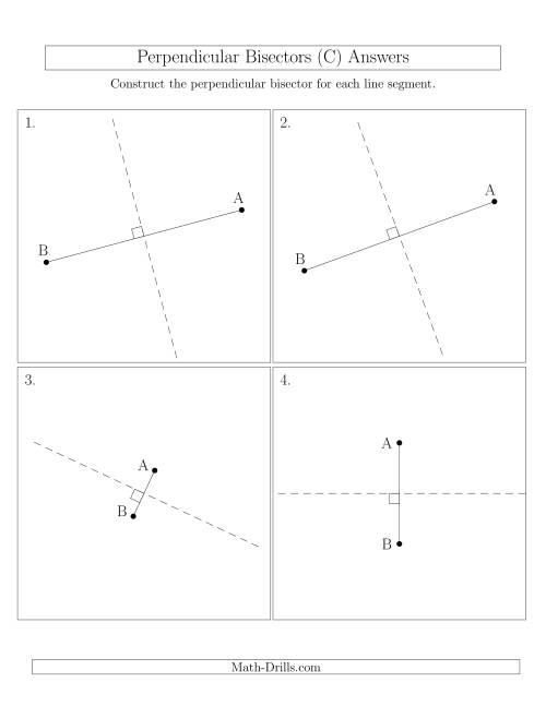 The Perpendicular Bisectors of a Line Segment (C) Math Worksheet Page 2