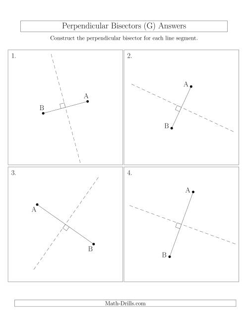 The Perpendicular Bisectors of a Line Segment (G) Math Worksheet Page 2
