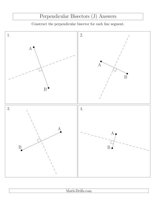 The Perpendicular Bisectors of a Line Segment (J) Math Worksheet Page 2