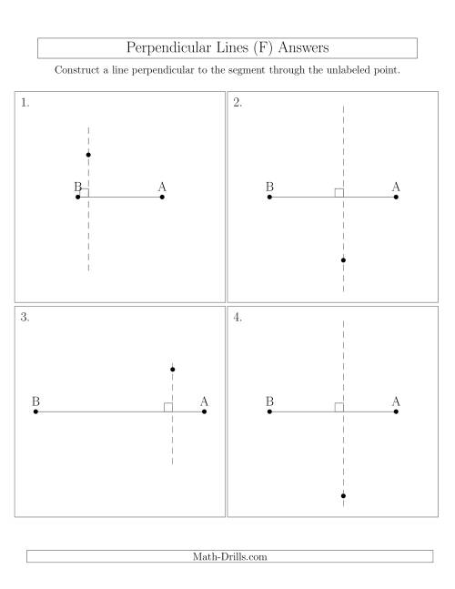 The Construct Perpendicular Lines Through Points Not on a Line Segment (F) Math Worksheet Page 2
