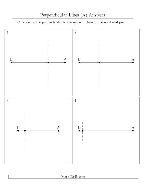 The Construct Perpendicular Lines Through Points on a Line Segment (A) Math Worksheet Page 2