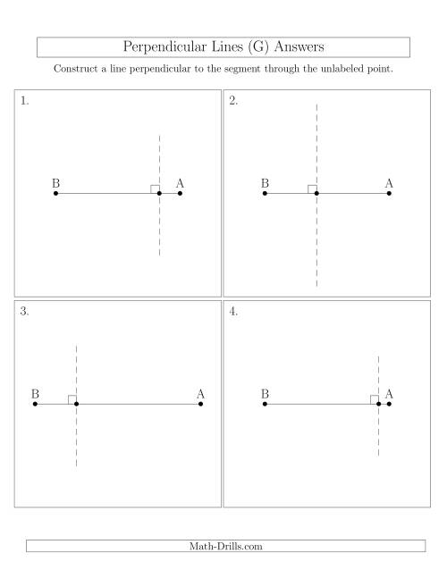 The Construct Perpendicular Lines Through Points on a Line Segment (G) Math Worksheet Page 2