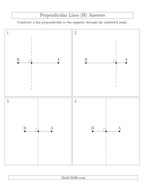 The Construct Perpendicular Lines Through Points on a Line Segment (H) Math Worksheet Page 2