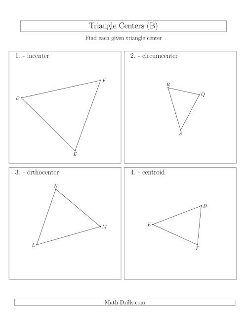 The Contructing Centers for Acute Triangles (B) Math Worksheet