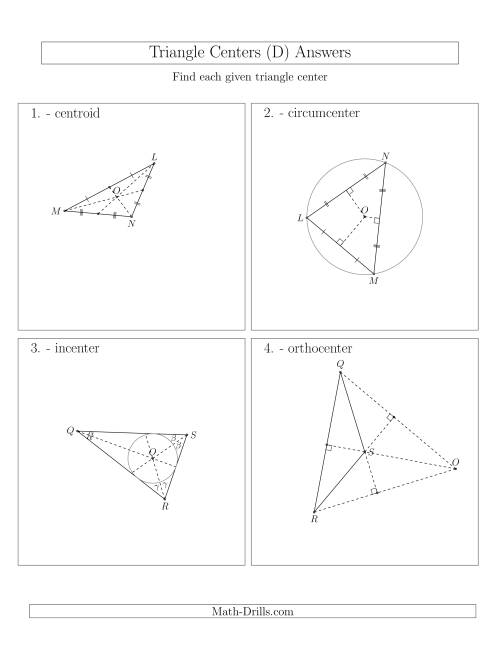 The Contructing Centers for Acute and Obtuse Triangles (D) Math Worksheet Page 2