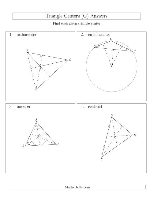 The Contructing Centers for Acute and Obtuse Triangles (G) Math Worksheet Page 2