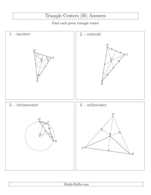 The Contructing Centers for Acute and Obtuse Triangles (H) Math Worksheet Page 2